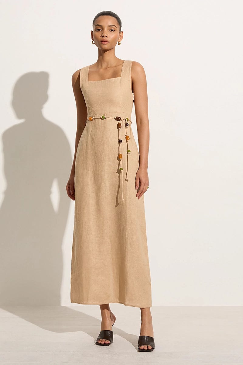 Romilla Tie-Detailed Linen Midi Dress By Faithfull The Brand, Moda  Operandi