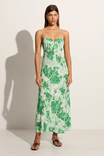 San Paolo Midi Dress Rosella Floral Green - Final Sale