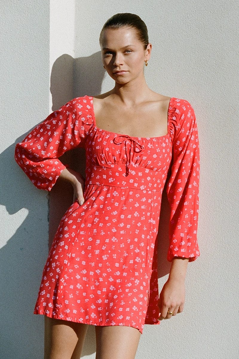 Faithfull the Brand Milu Mini Dress - Sol Print on Garmentory