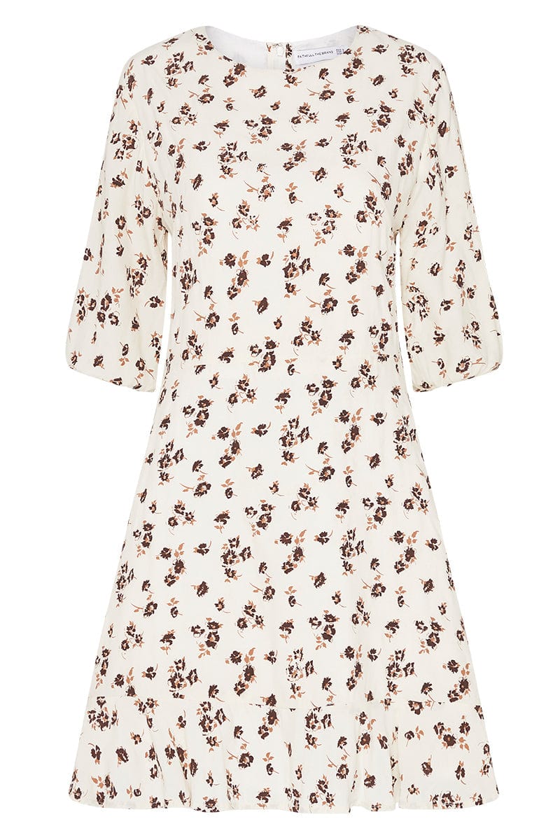 Estelle Mini Dress Rocha Floral Chocolate