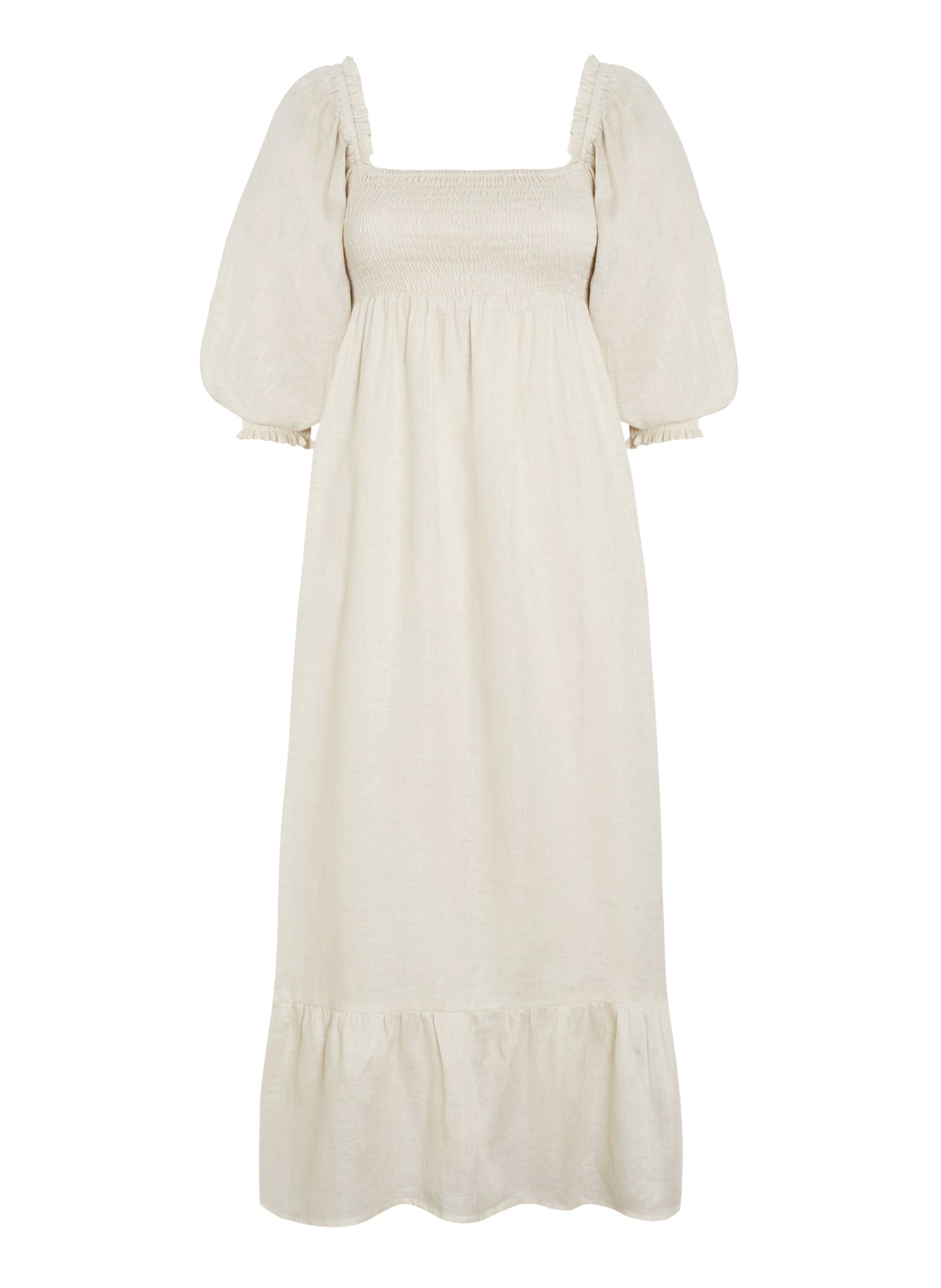 Sigrid Midi Dress Plain Cream