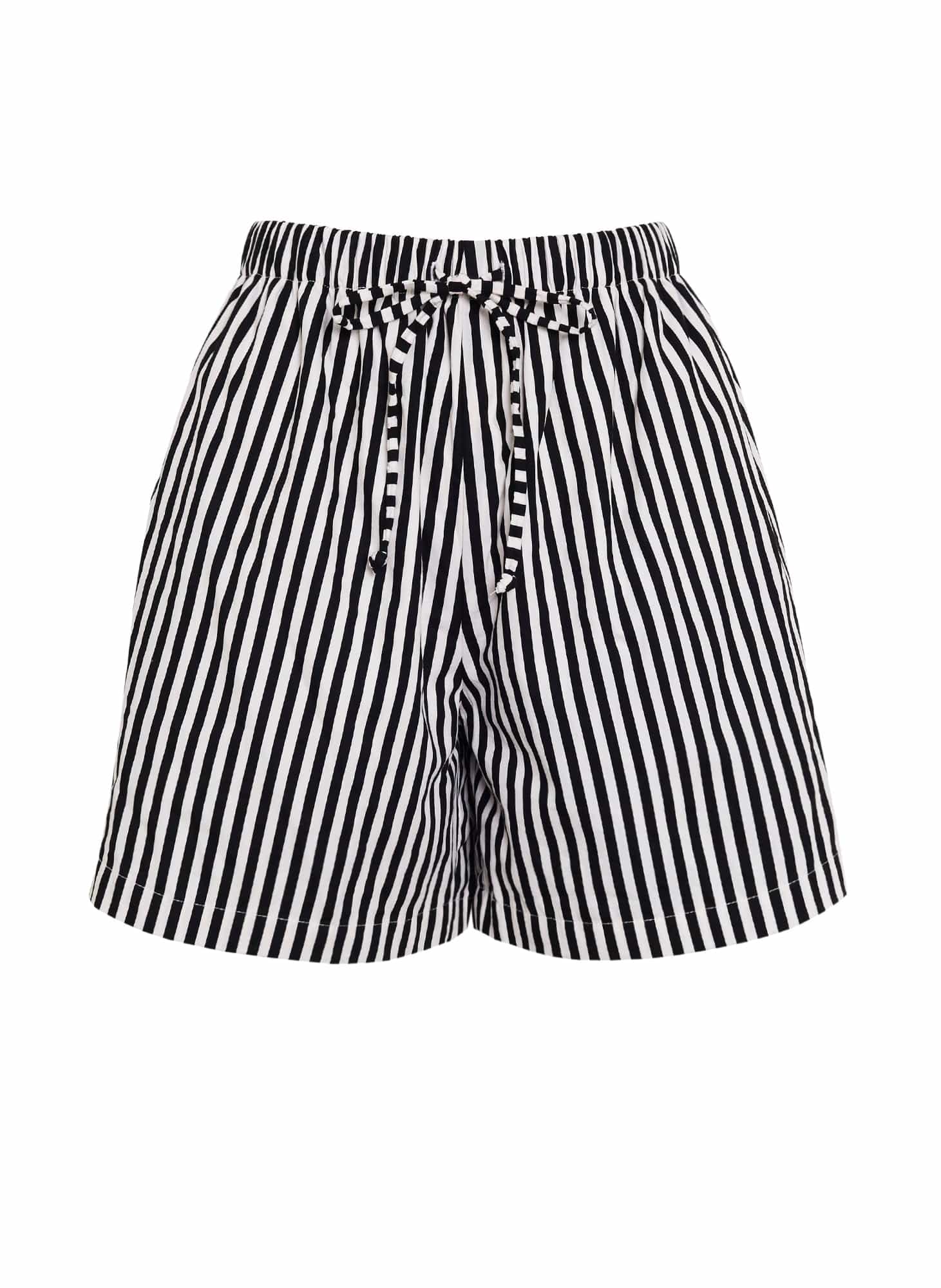 Sereno Shorts Brighton Stripe Print Black