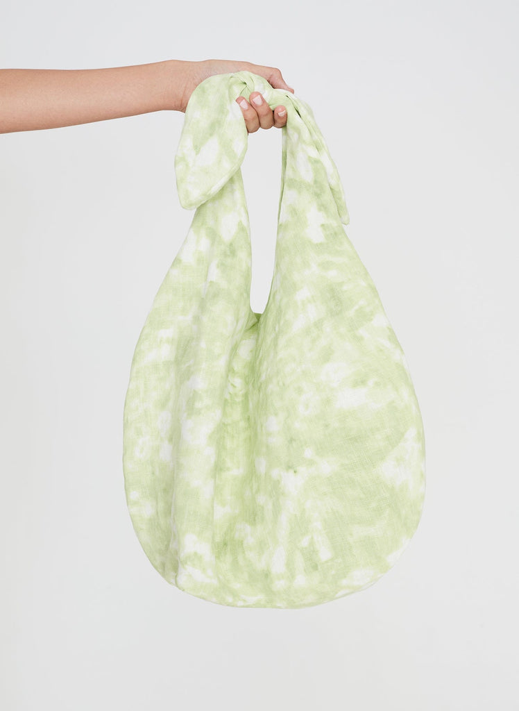 Hanna Tote Bag Roos Tie Dye Lime Final Sale Faithfull The Brand