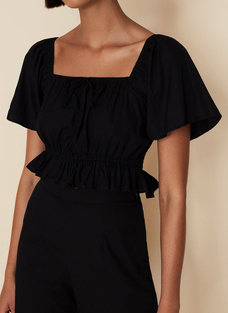 Joseva Top Plain Black \u2013 Faithfull the Brand