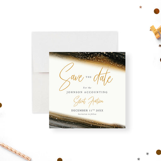 Elegant Annual Casino Night Save the Date Cards in Black and Gold, Las —  Claudia Owen