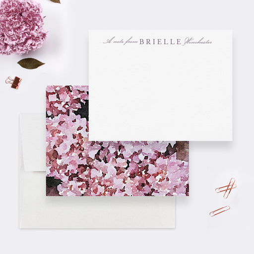 Floral Note Card Set For Women, Personalized Home Office Stationery, F —  Claudia Owen