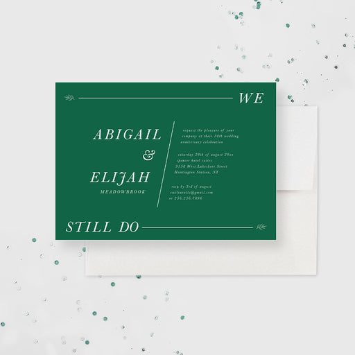 Chic Wedding Invitation, Modern Anniversary Party Invite, Minimalist R —  Claudia Owen