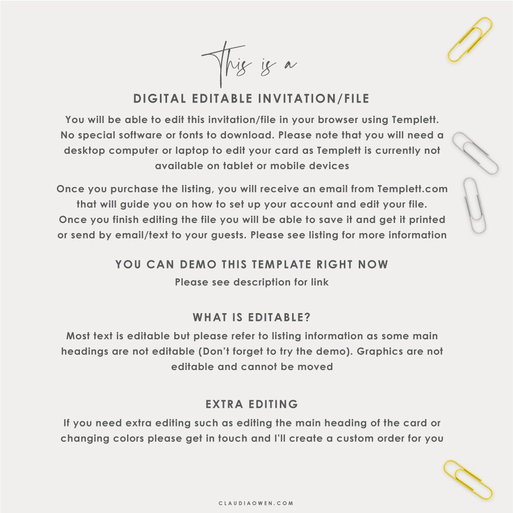 Join Us Party Invitation Edit Yourself Template, Business Printable Di