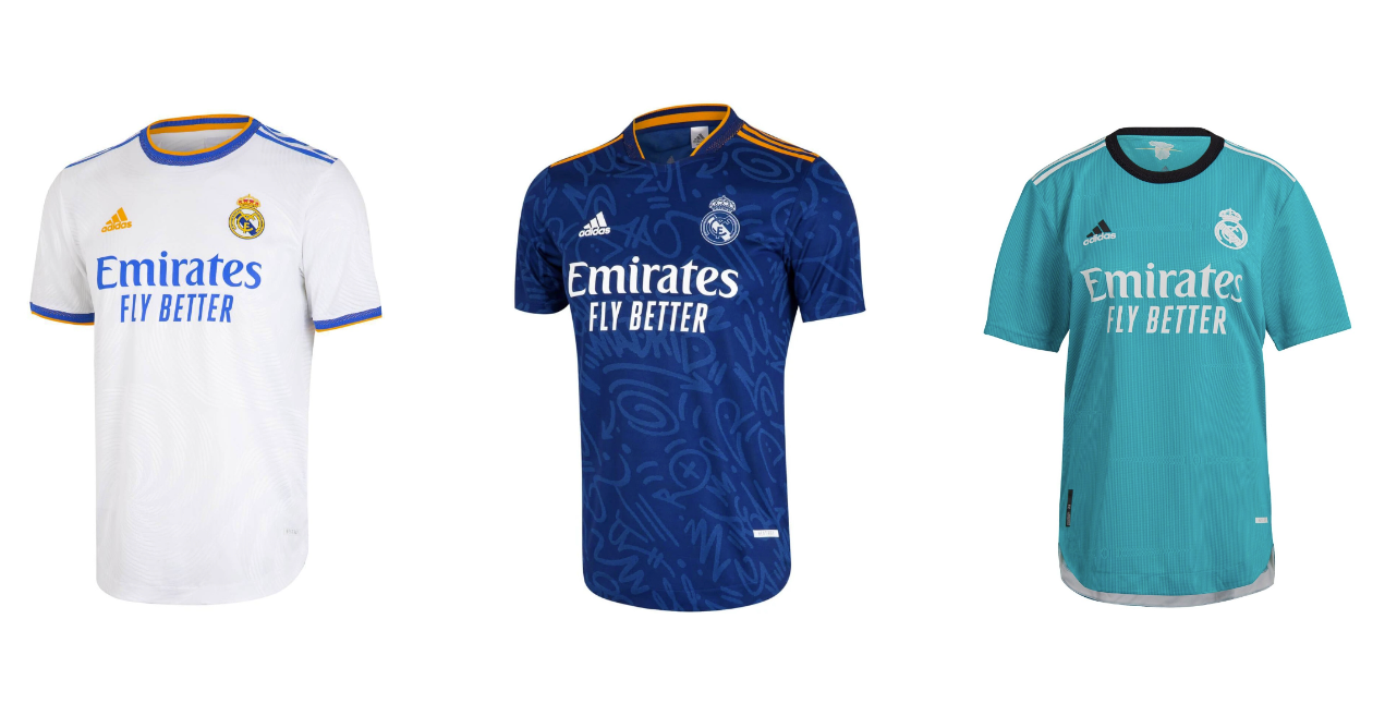 real madrid kits through the years