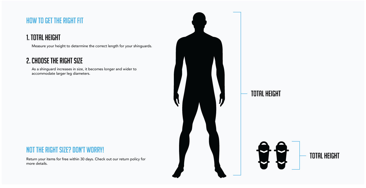 puma shin guards size chart