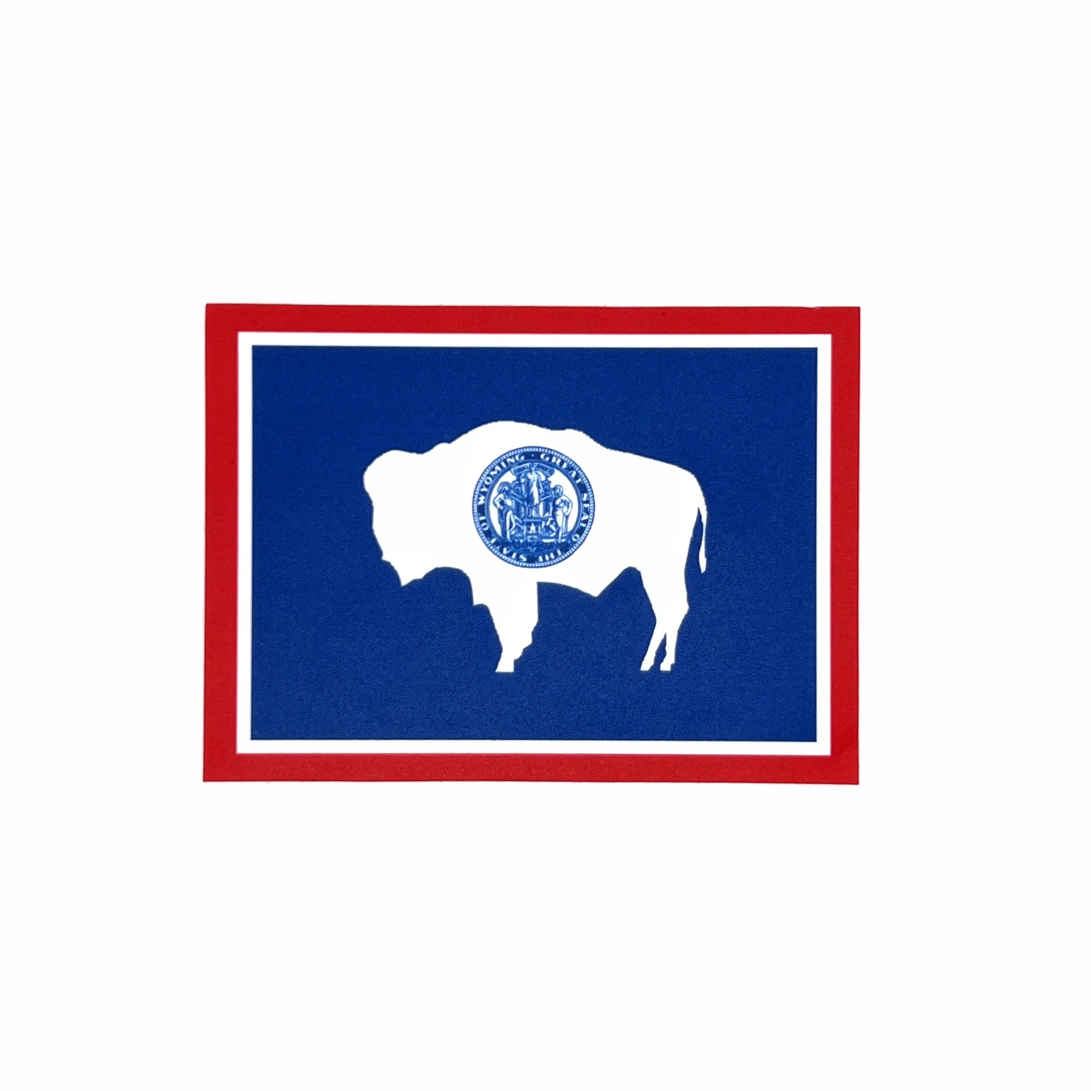 Wyoming Flag Sticker – Bison Union