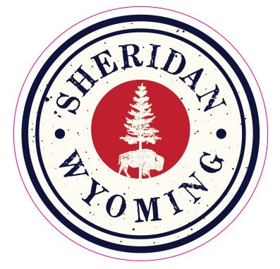 Sheridan WY Pine Tree Sticker - Bison Union product image