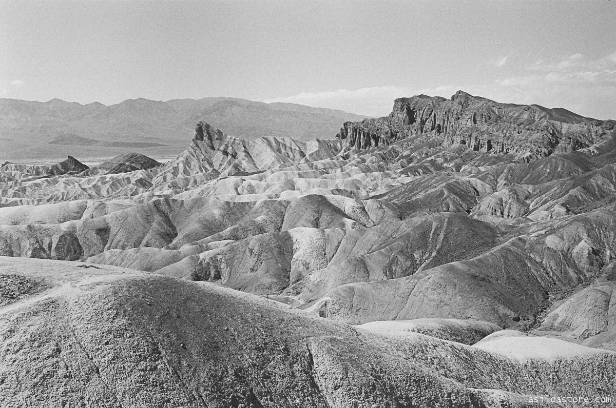 Zabriskie Point in Death Valley. Shot on 35mm film HP5 and Leica M6