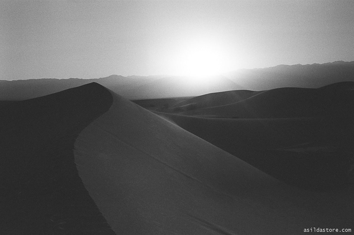 Mesquite Dunes in Death Valley. Shot on 35mm film HP5 and Leica M6