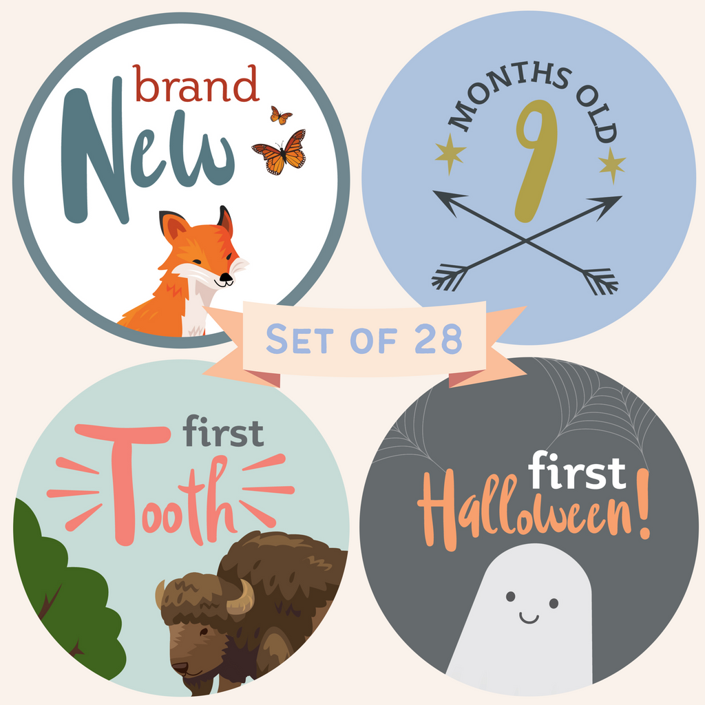 Floral Baby Month Stickers – INKtropolis