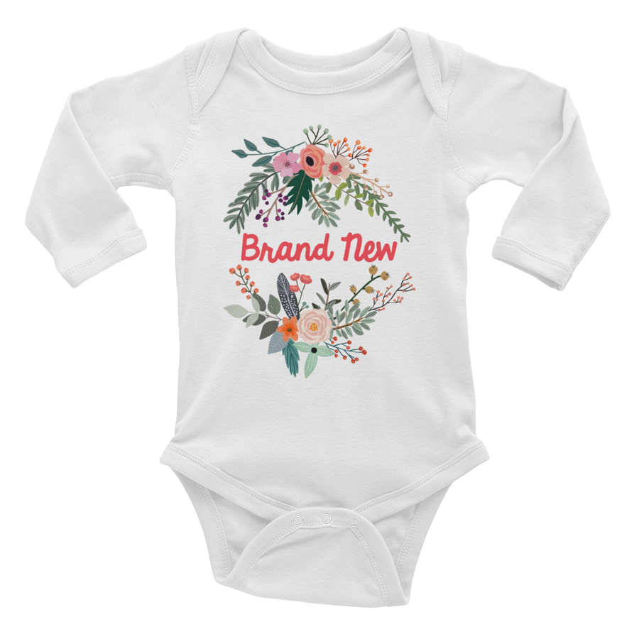 Download BRAND NEW ONESIE | LONG SLEEVE | BOHO FLORALS - RubyRoo Baby