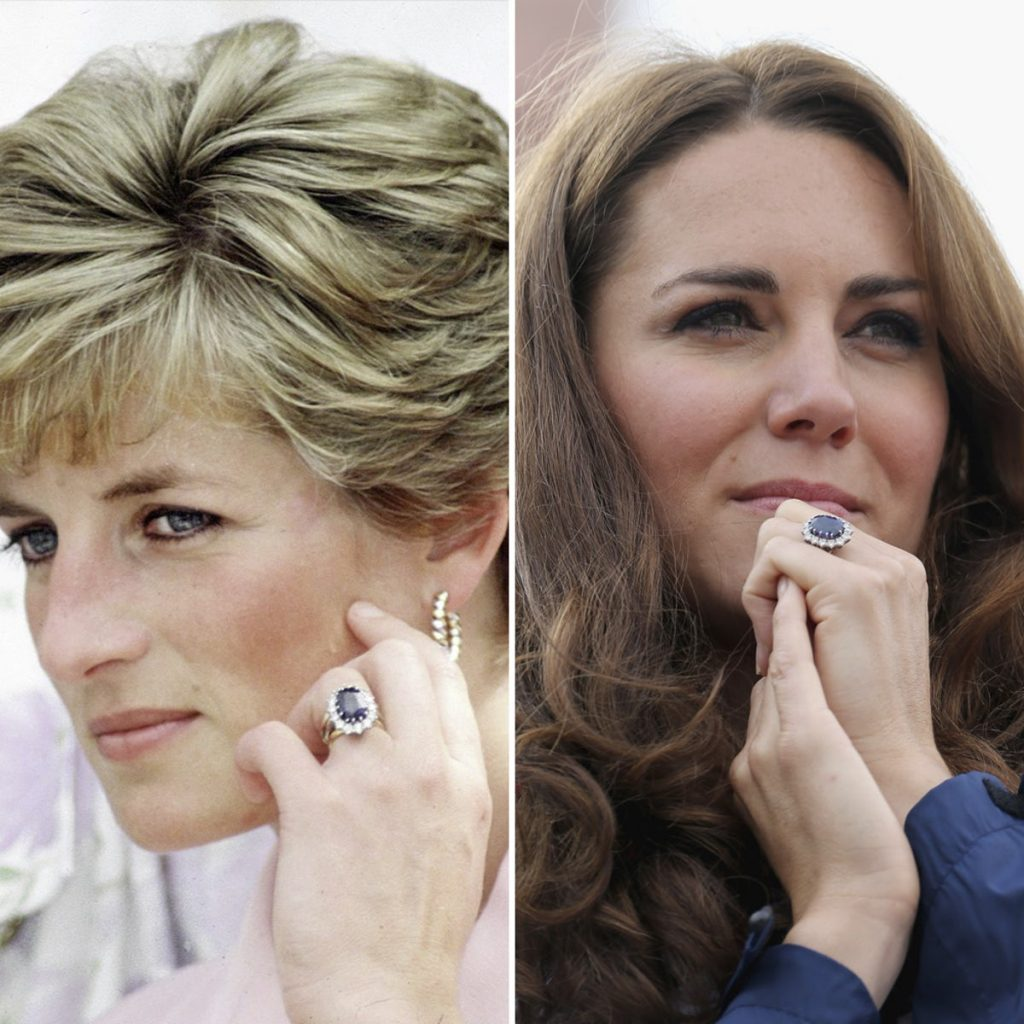 Sapphire engagement ring worn by Princess Diana and Catherine, Duchess of Cambridge 