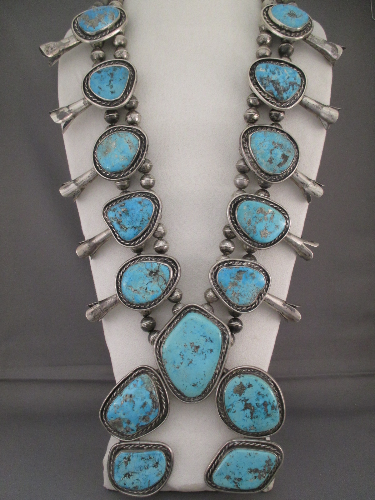 Morenci Turquoise squash blossom necklace