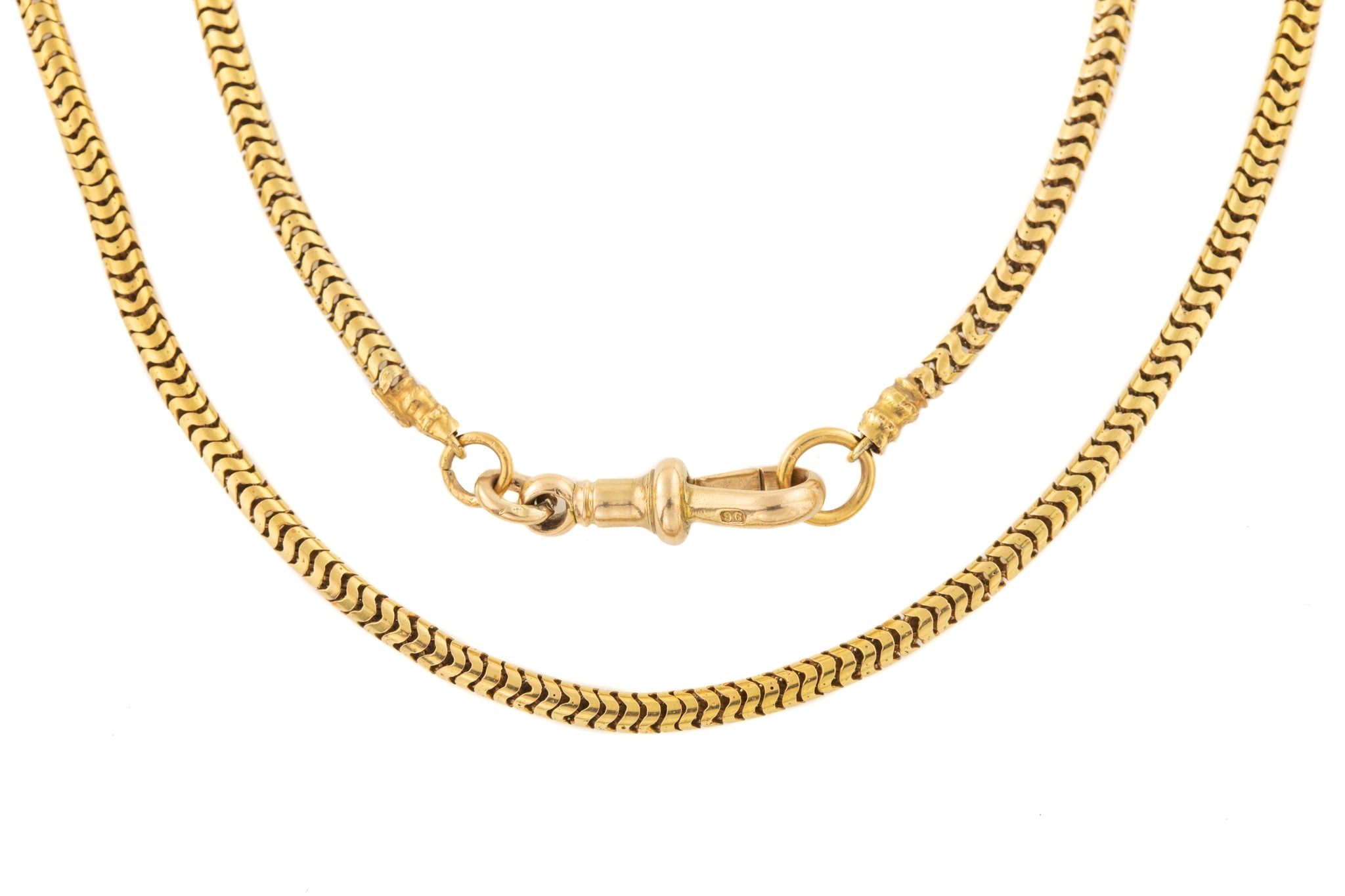 Antique Gold Thick Snake Chain, 23 & 1/4" (18.8g) – Lillicoco