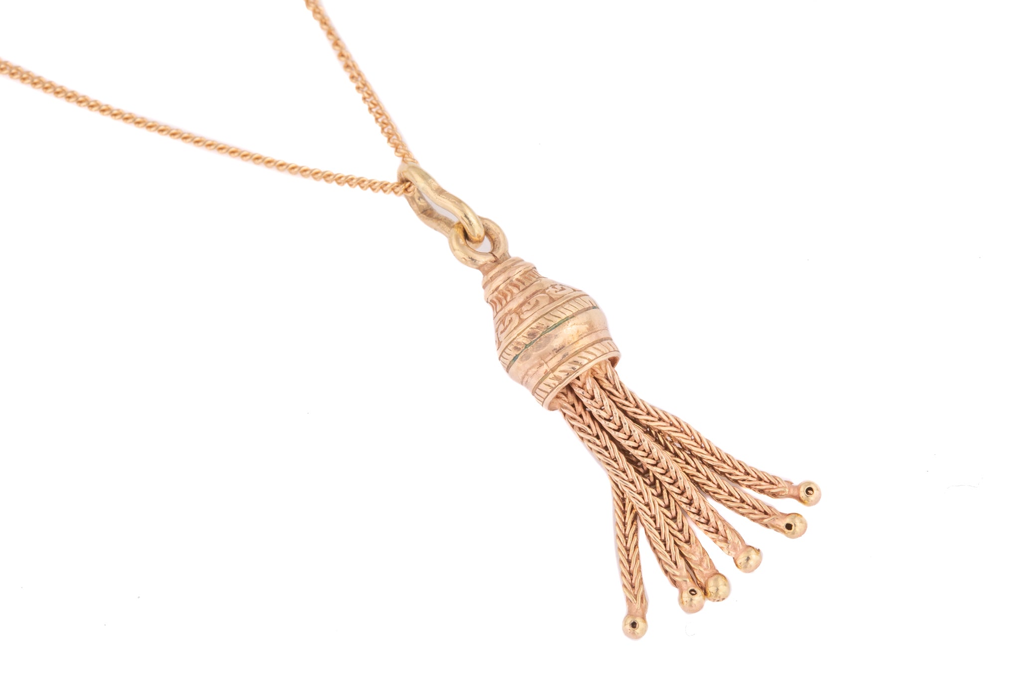 rose gold tassel necklace