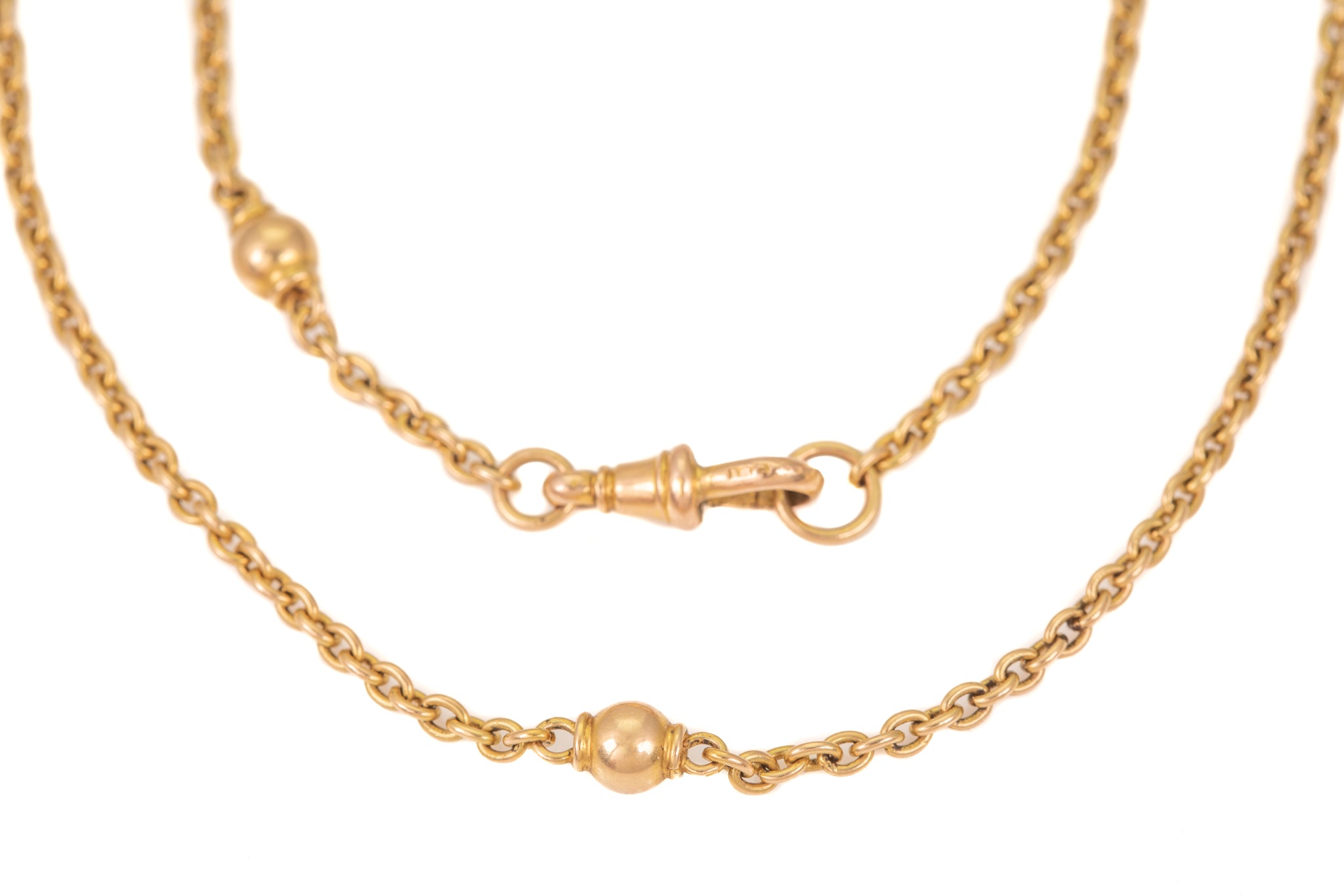 Antique 15ct Gold Ball Link Chain, 18 & 3/4" – Lillicoco