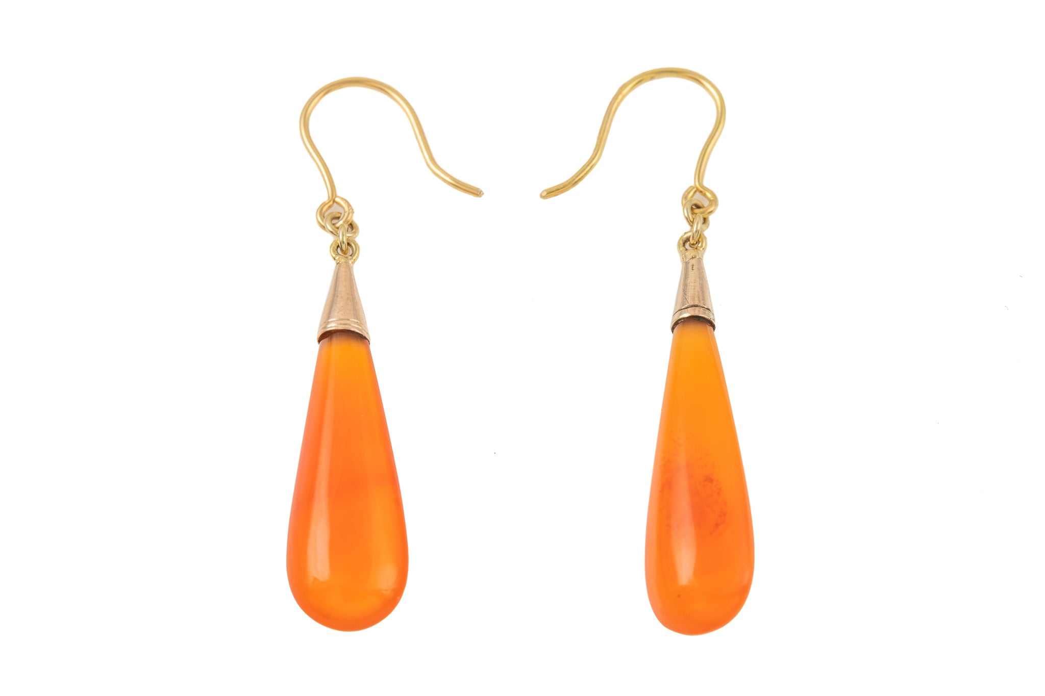 Antique Gold Carnelian Drop Earrings – Lillicoco