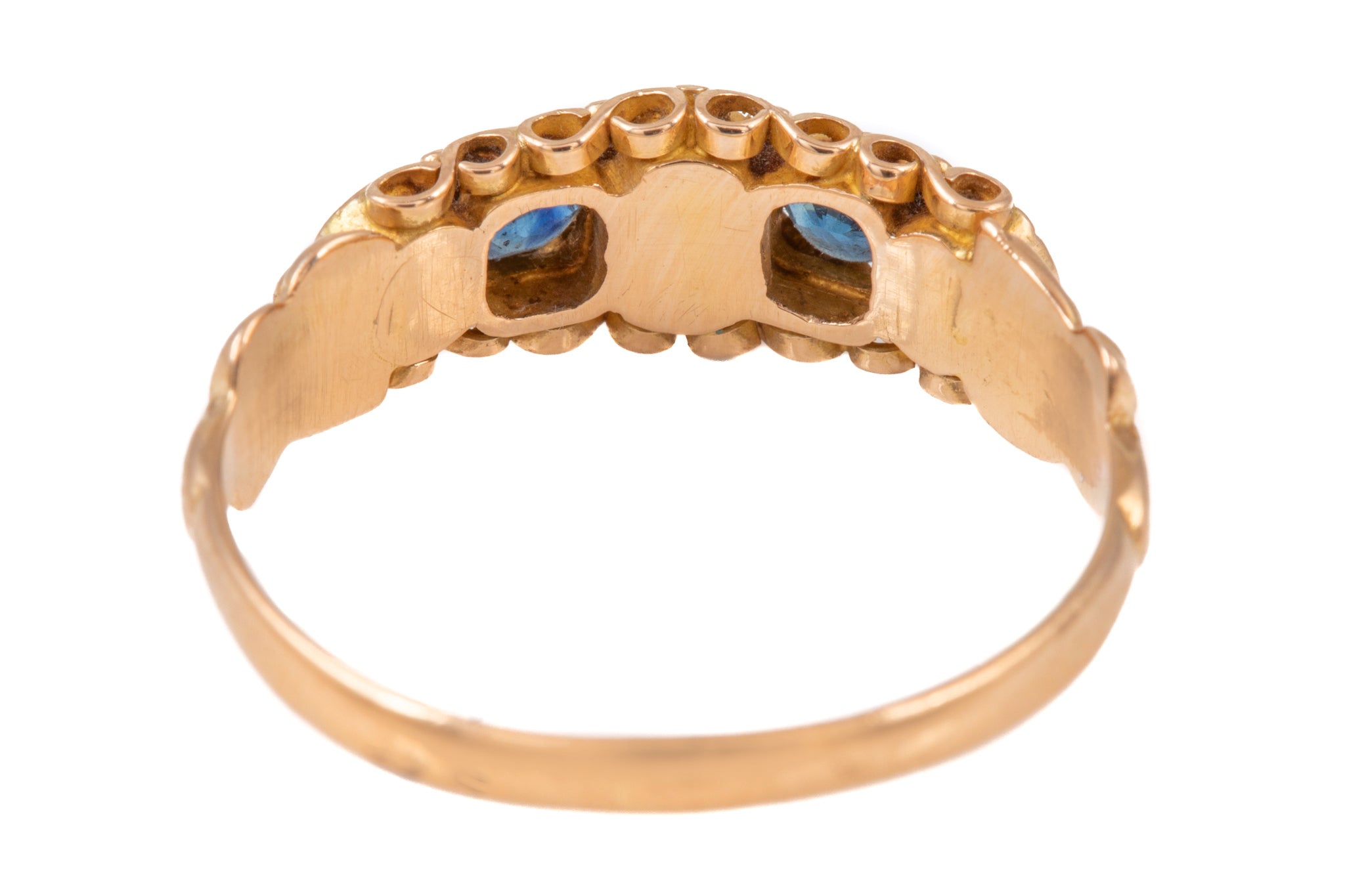 Victorian 15ct Gold Sapphire Five Stone Ring, (1.00ct) – Lillicoco