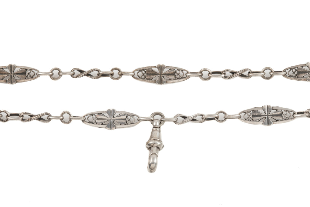 Victorian Silver Fancy Chain, 35"