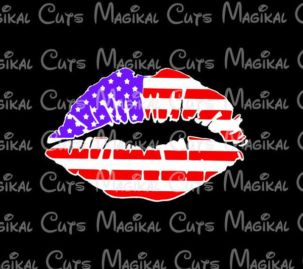 Download American Flag Lips SVG, Studio, EPS, and JPEG Digital ...