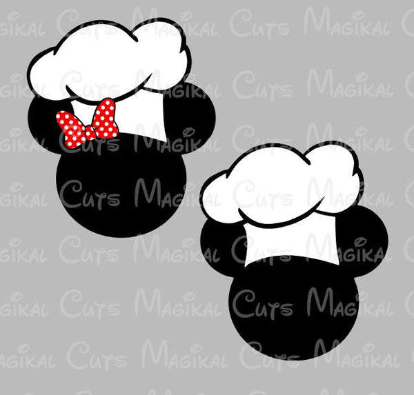 Download Chef Mickey and Minnie Mouse Heads SVG, Studio, EPS, and ...