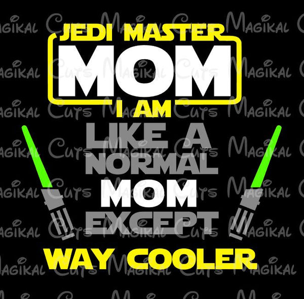 Jedi Master Mom SVG, Studio, EPS, and JPEG Digital ...