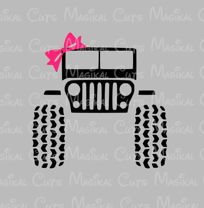 Download Jeep with Bow SVG, Studio, EPS, and JPEG Digital Downloads ...