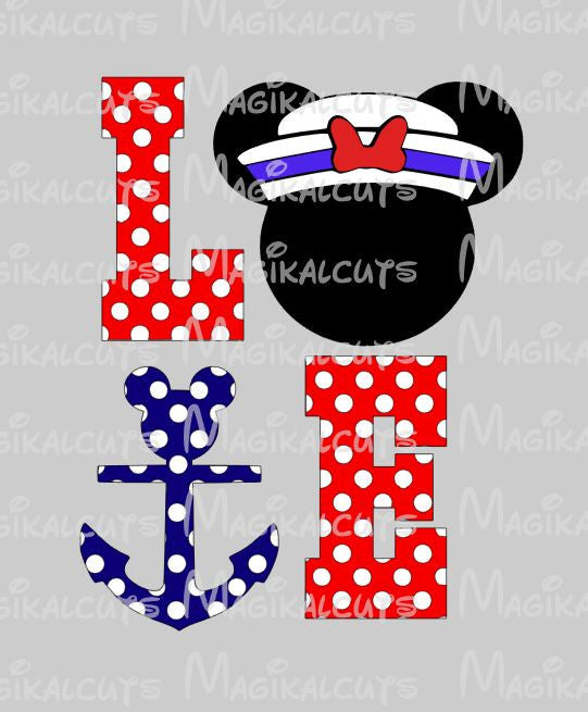 Download Love Cruise Girl Mouse SVG, Studio, EPS, and JPEG Digital ...