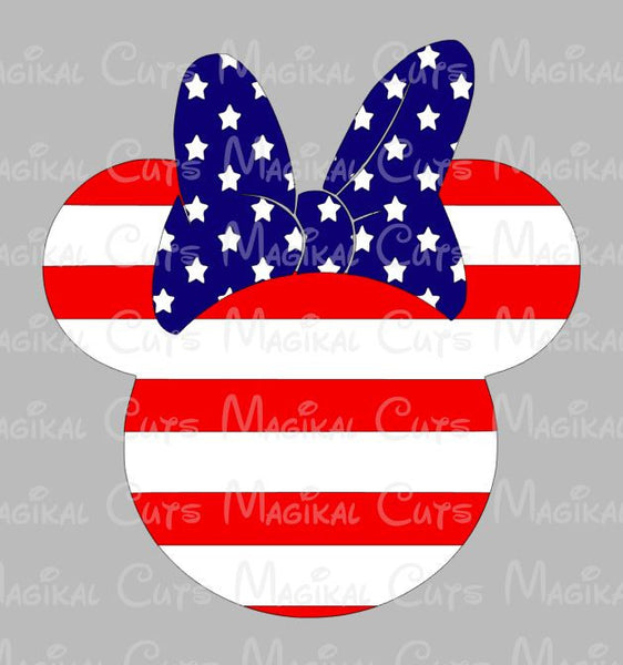 Download American Flag Minnie Mouse Ears SVG, Studio, EPS, and JPEG ...