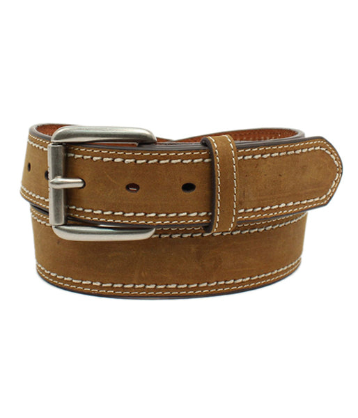 ARIAT® DOUBLE STITCHED BROWN BELT – Casa Raul