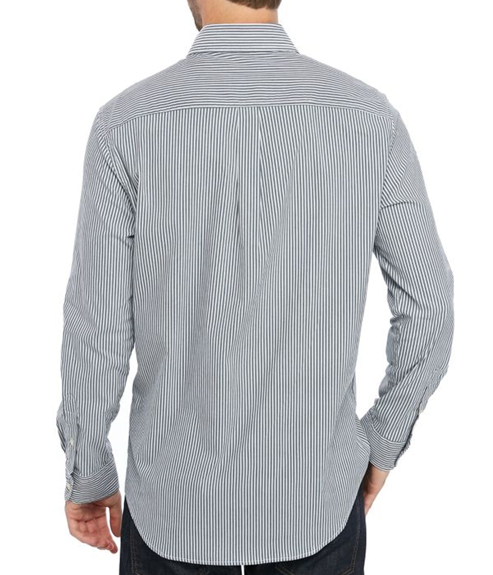 Chaps Men's Long Sleeve Easy Care Pine Stripe Shirt