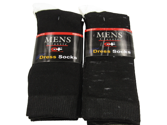 3-12 Pairs Mens Solid Black Cotton Casual Formal Classic Dress Socks Size  10-13