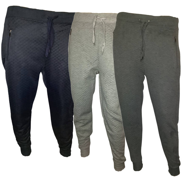 Magg Shop Men's Fleece Lined Jogger Draw String Sweat Pants Running Active  Sports 2 Side Pockets