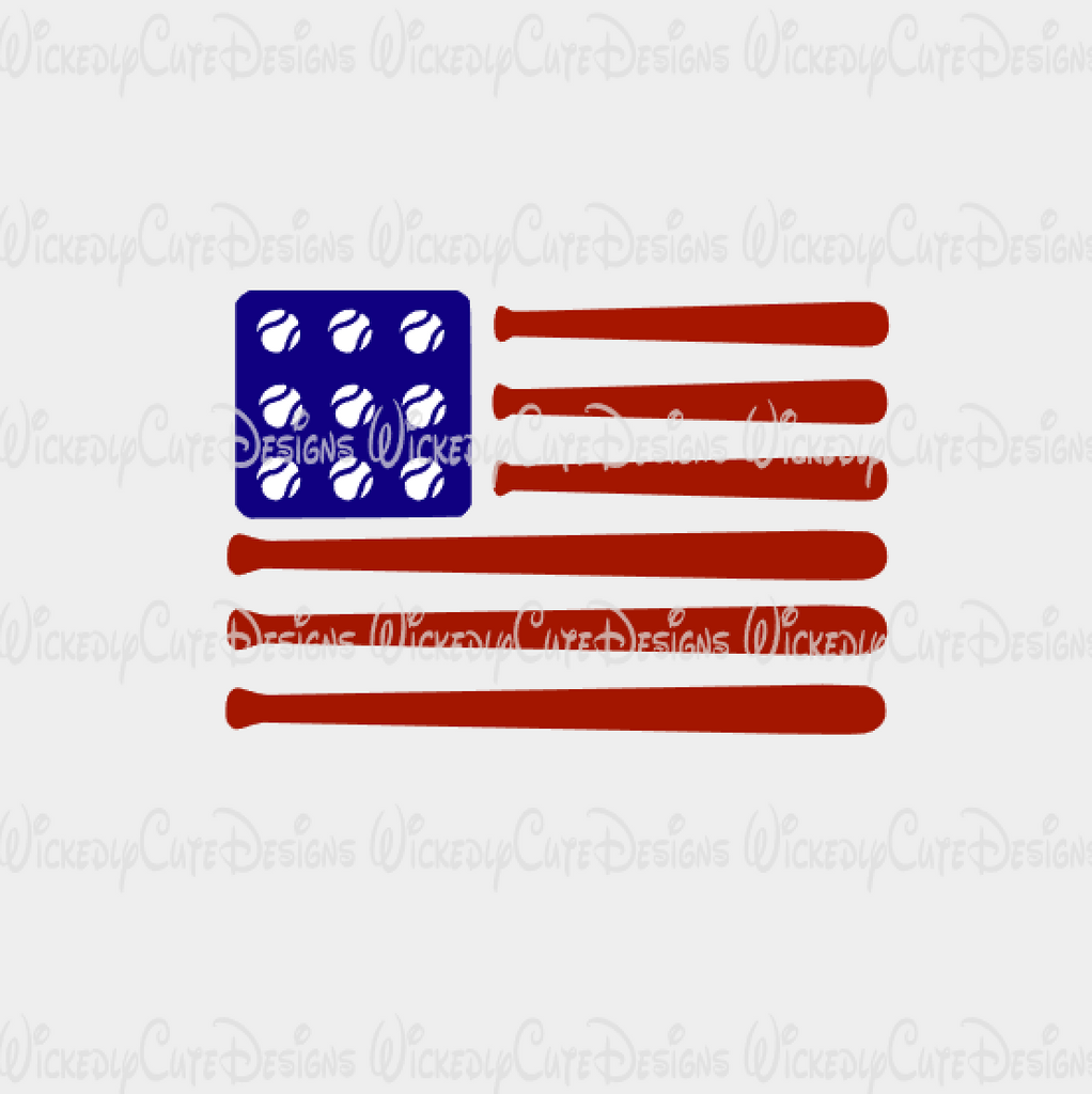 Download Baseball American Flag SVG, DXF, EPS, PNG Digital File ...
