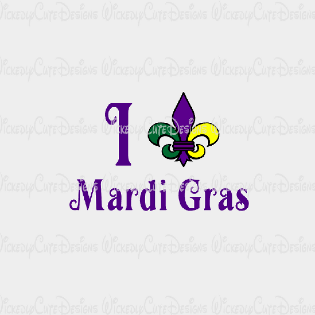 Download I Love Mardi Gras Svg Dxf Eps Png Digital File Wickedly Cute Designs
