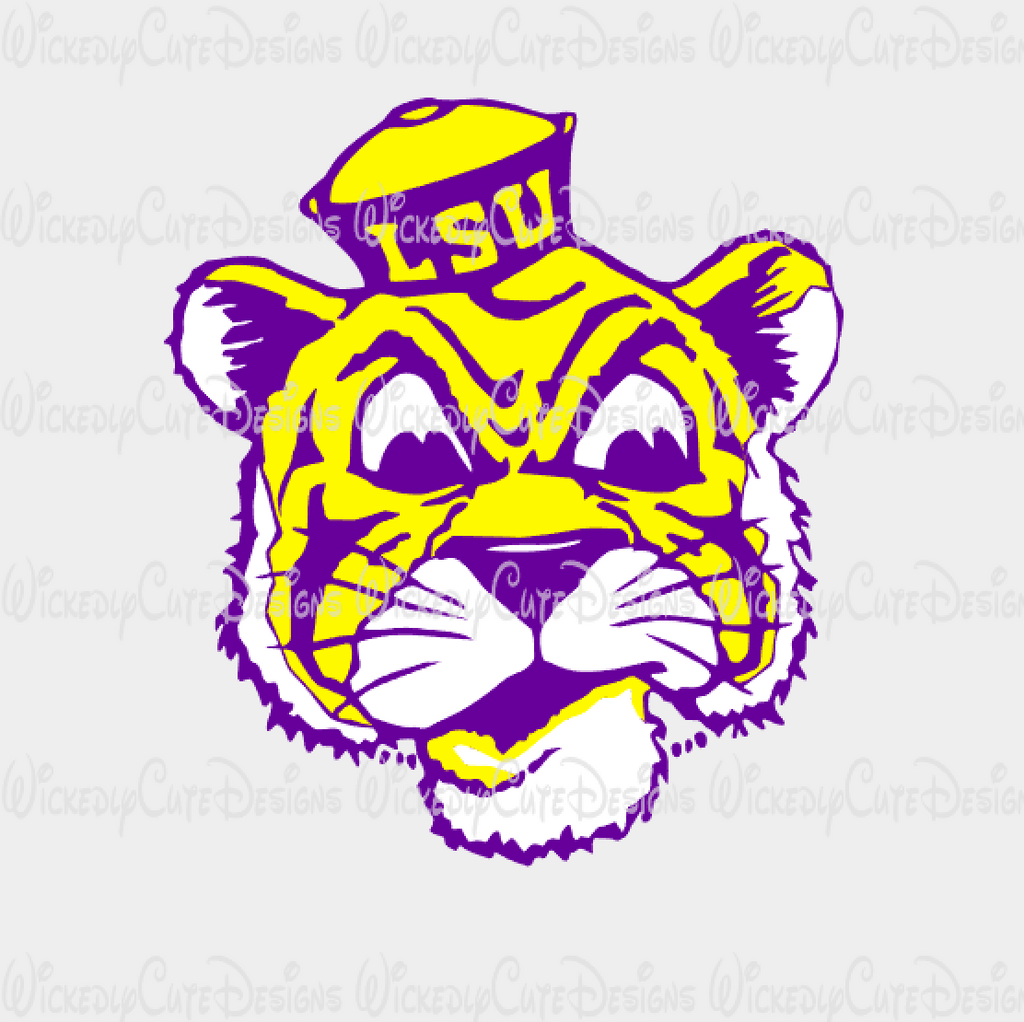Download Lsu Tiger Svg Dxf Eps Png Digital File Wickedly Cute Designs SVG Cut Files