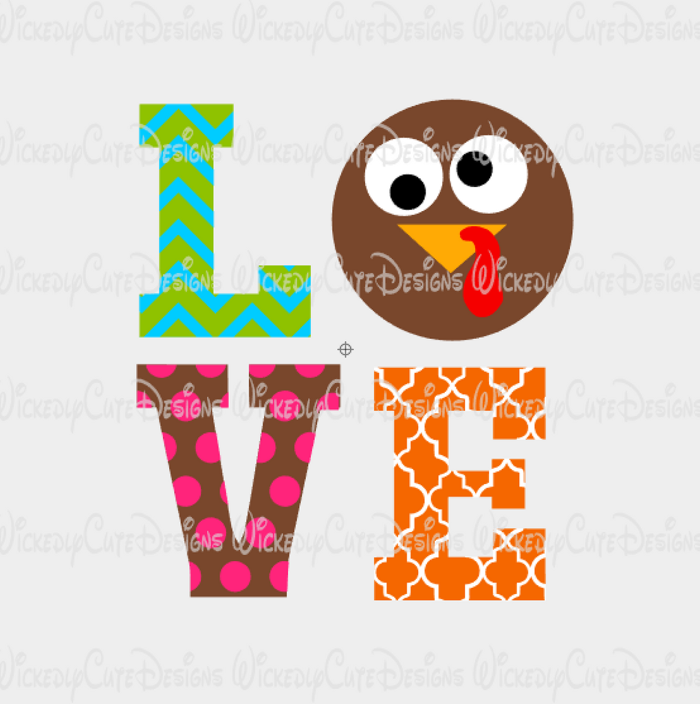 Download Turkey Love SVG, DXF, EPS, PNG Digital File - Wickedly Cute Designs