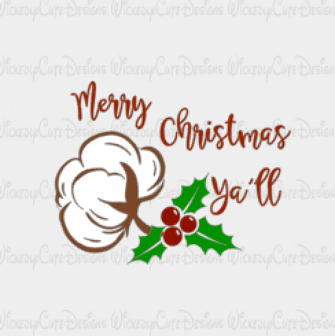 Download Merry Christmas Ya'll SVG, DXF, EPS, PNG Digital File ...