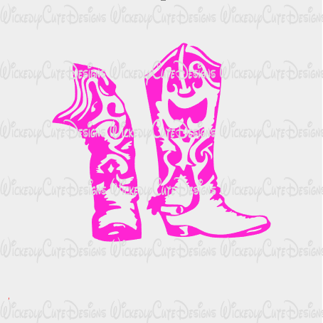 Download Pink Cowgirl Boots SVG, DXF, EPS, PNG Digital File ...