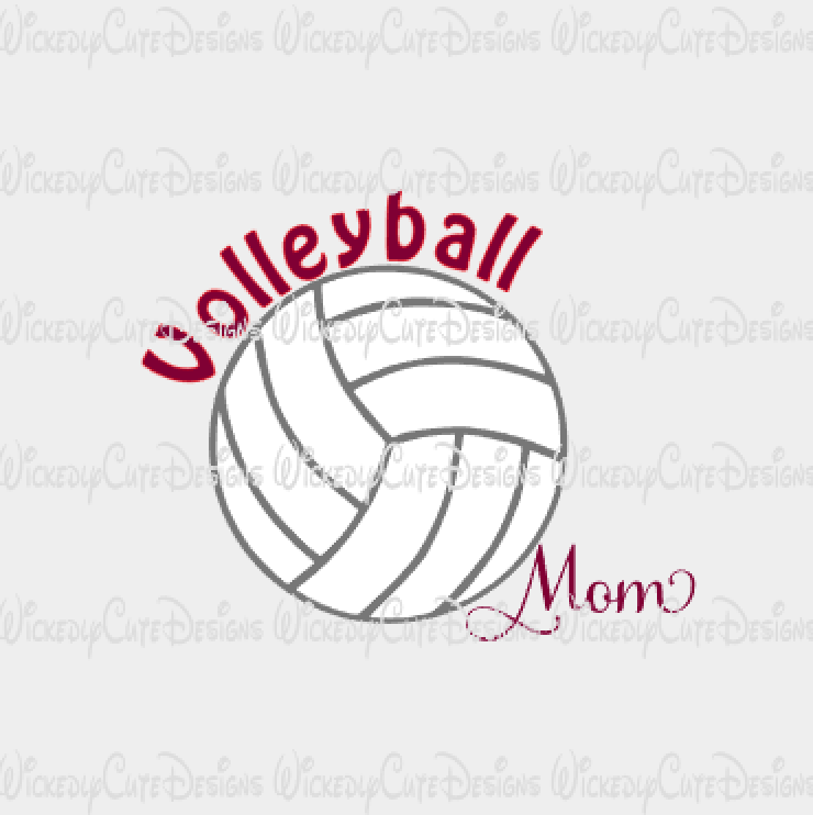 Download Volleyball Mom Svg Dxf Eps Png Digital File Wickedly Cute Designs