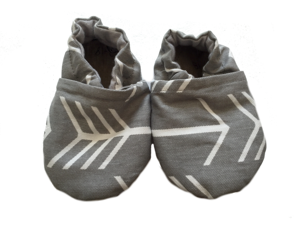 grey baby moccasins