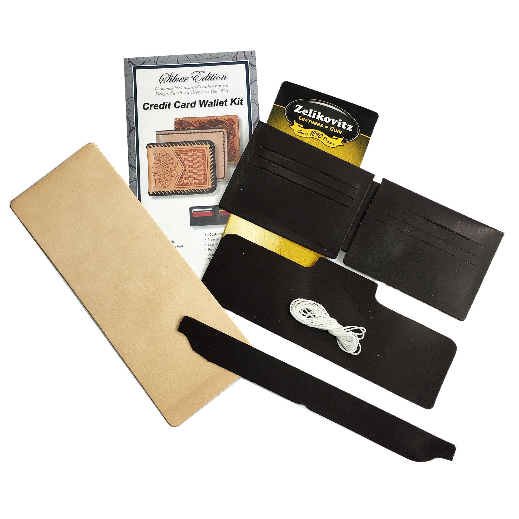 Realeather Silver Edition Credit Card Wallet Kit Leather Craft Kit | 0