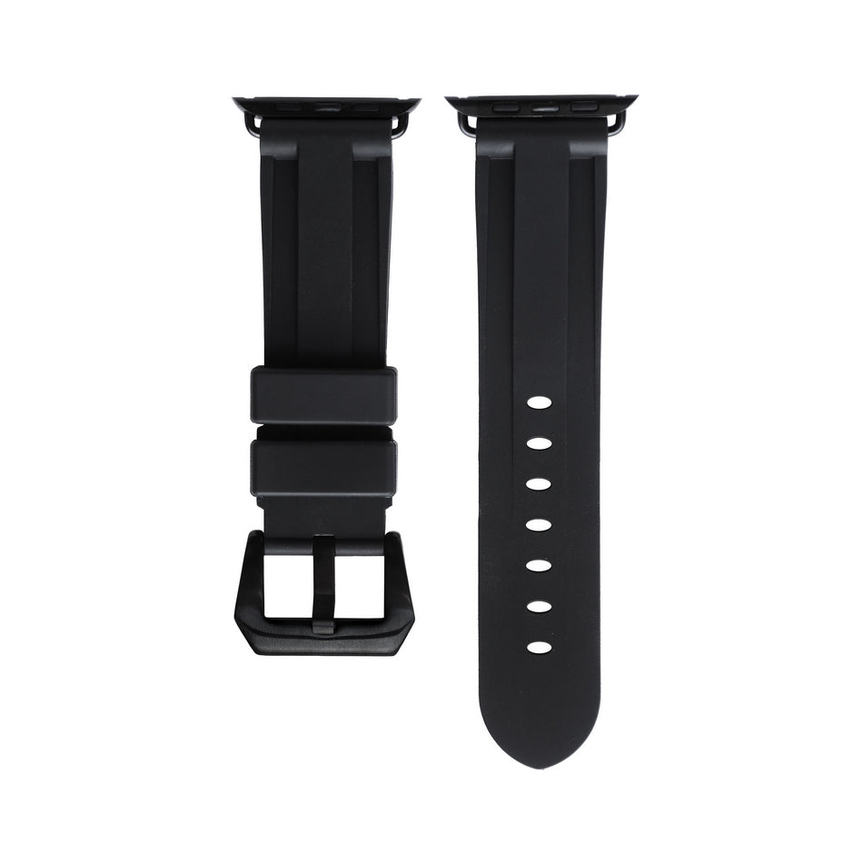 Black Rubber Apple Watch Strap – Le Luxe Straps