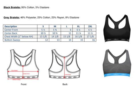 Bralette Size chart – ellenshop