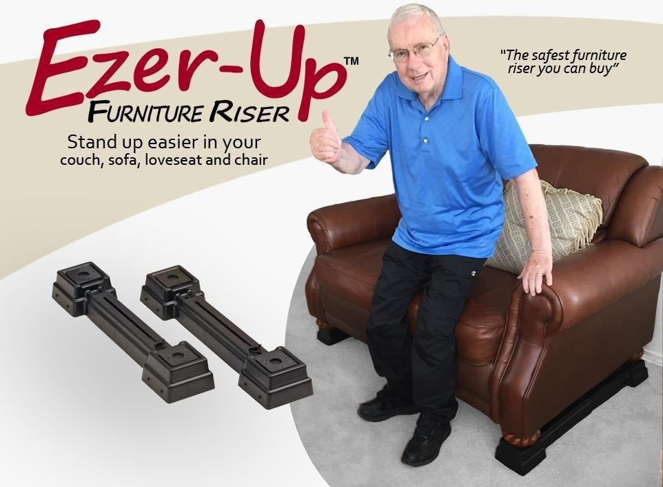 Ezer-Up Extended Chair & Sofa Risers : sturdy, easy to install, & non slip